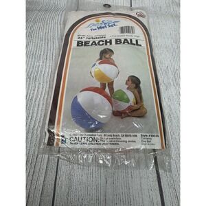 Vintage 1983 Intex The Wet Set 20" Beach Ball #59020 Sealed